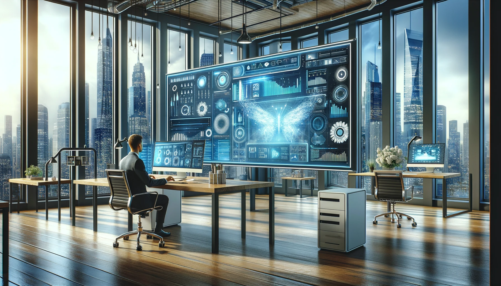 Innovation at Work: Embracing the Future with ChatGPT in a Modern, High-Efficiency Workspace
