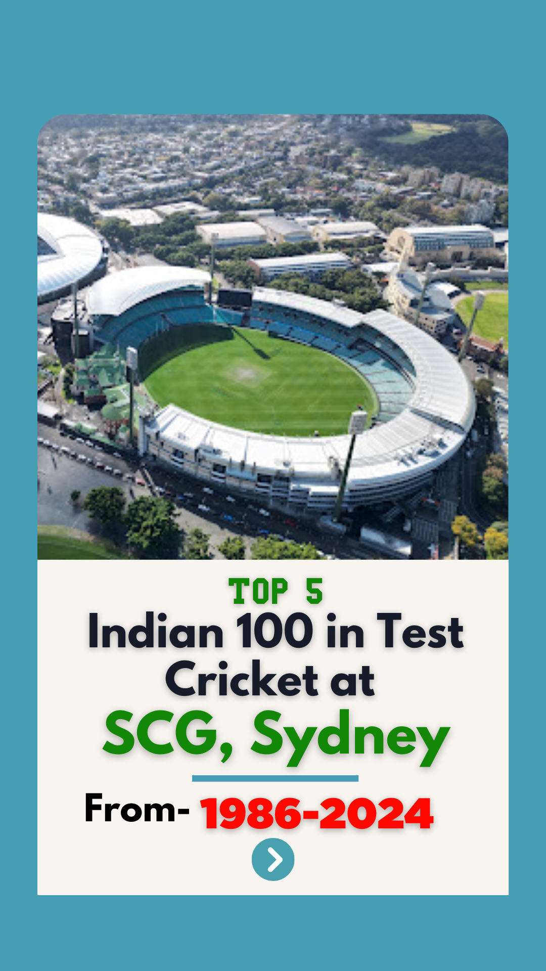Indian 100 in Test Cricket at